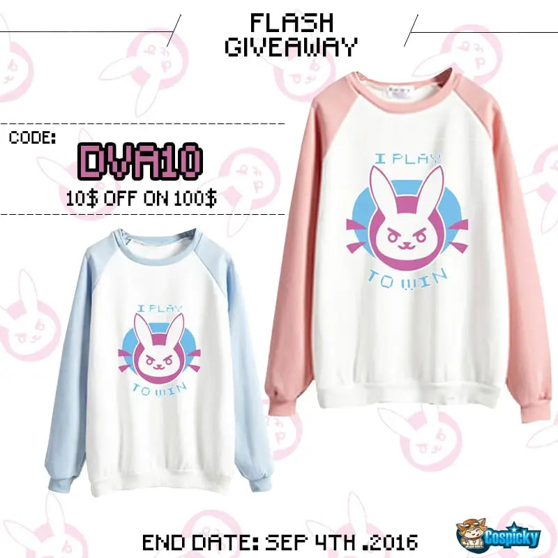 D.Va Rabbit Bunny Jumper Flash Giveaway