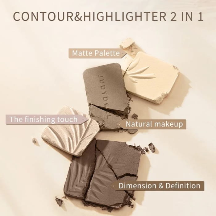 2 IN 1 Highlighter Contour Palette