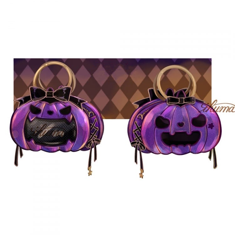 Halloween Purple Pumpkin Tote Bag - Free Size