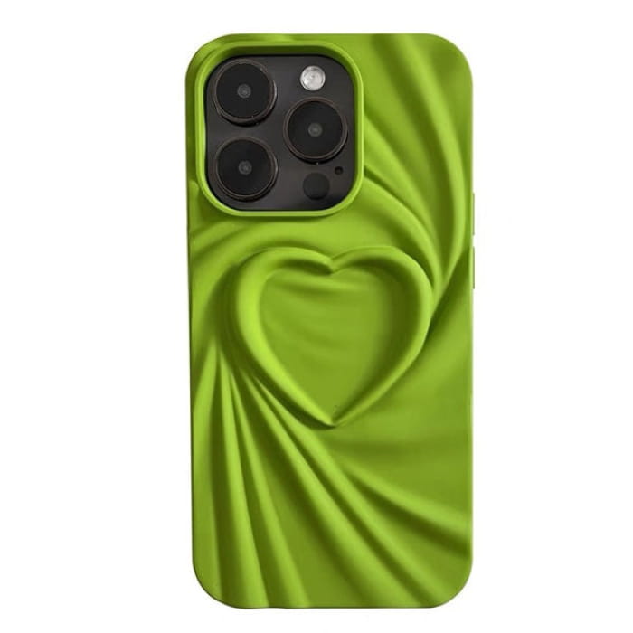 3D Heart iPhone Case - 11 / Green - IPhone