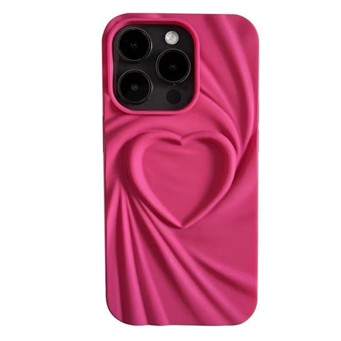 3D Heart iPhone Case - 11 / Pink - IPhone