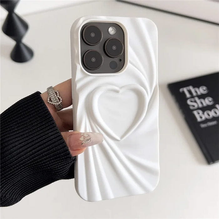 3D Heart iPhone Case - 11 / White - IPhone