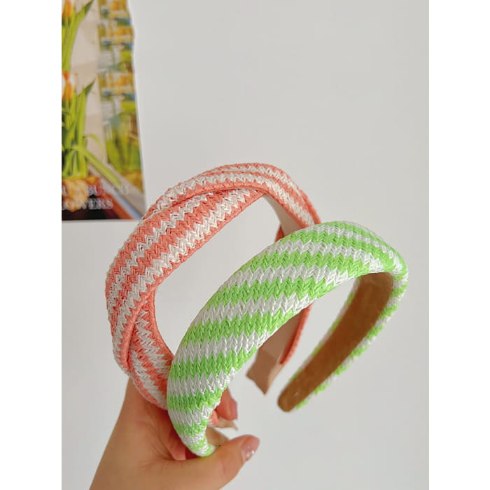 4 Pieces Set Women Artsy Colorblock Knitted Cross Hair Band