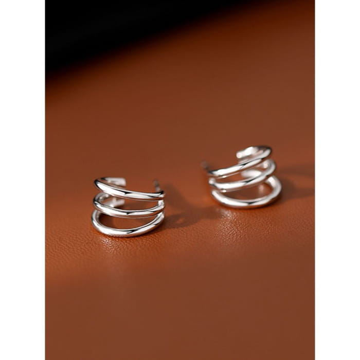 925 Sterling Silver Layered Earring