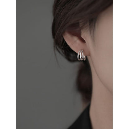 925 Sterling Silver Layered Earring