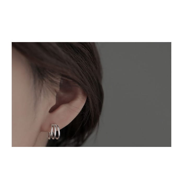 925 Sterling Silver Layered Earring