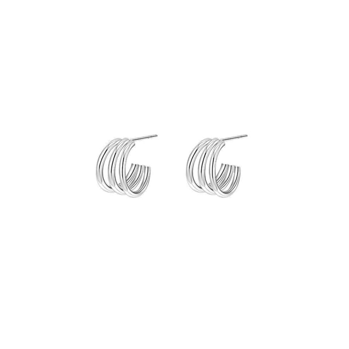 925 Sterling Silver Layered Earring