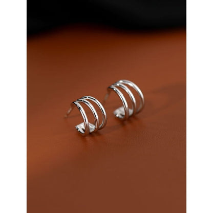 925 Sterling Silver Layered Earring