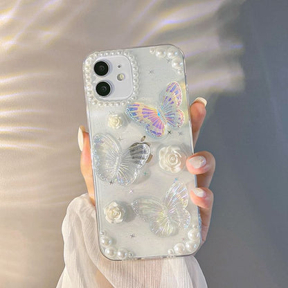 3D Butterfly Transparent Phone Case