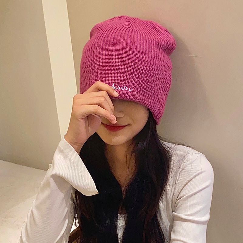 Embroidered Knit Beanie