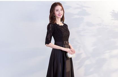 Short-Sleeve A-Line Evening Gown (Various Designs)