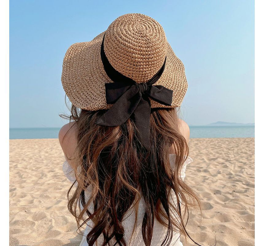 Bow Straw Sun Hat