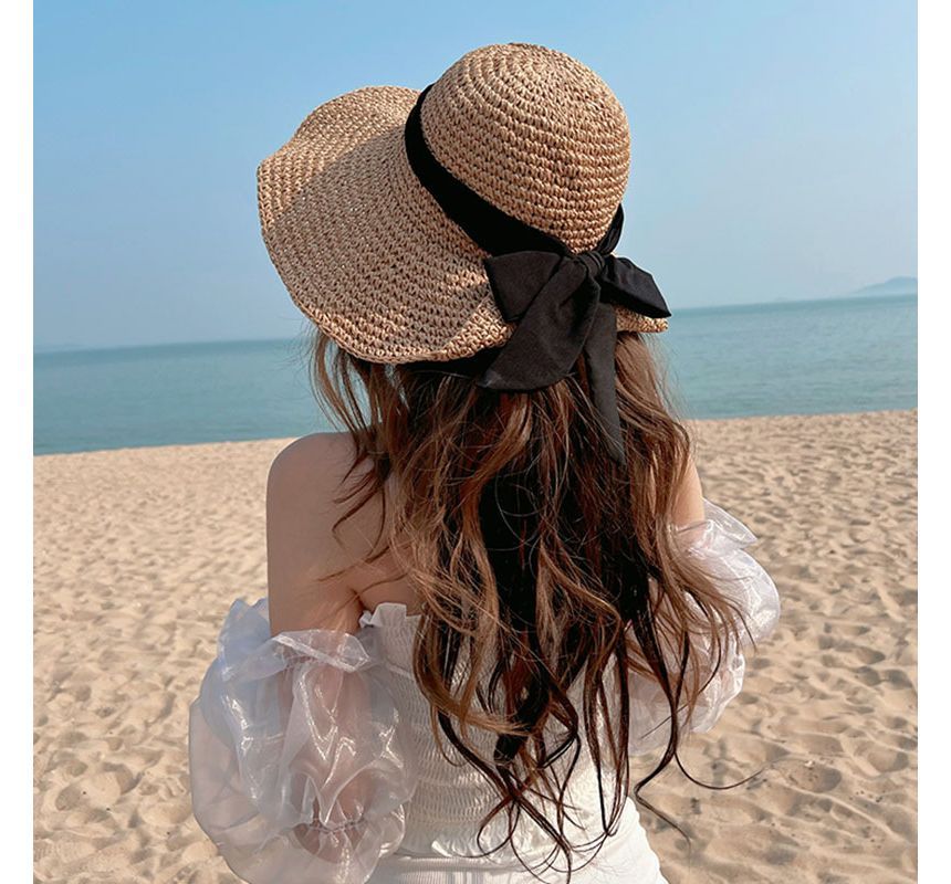 Bow Straw Sun Hat