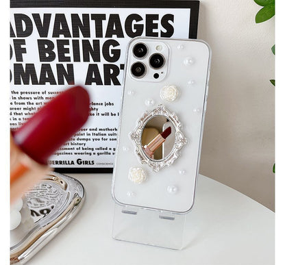 Mirrored Faux Pearl Phone Case