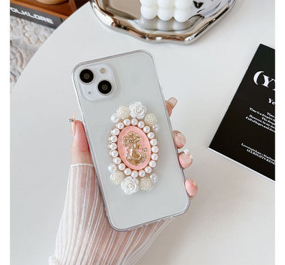 Faux Pearl Faux Pearl Transparent Phone Case