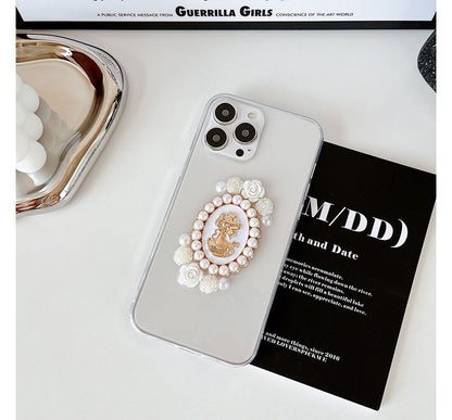 Faux Pearl Faux Pearl Transparent Phone Case