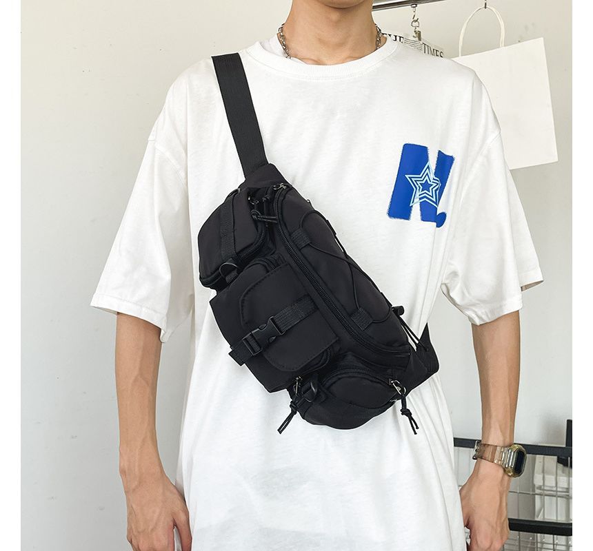 Buckled Nylon Waist Bag / Badge / Set