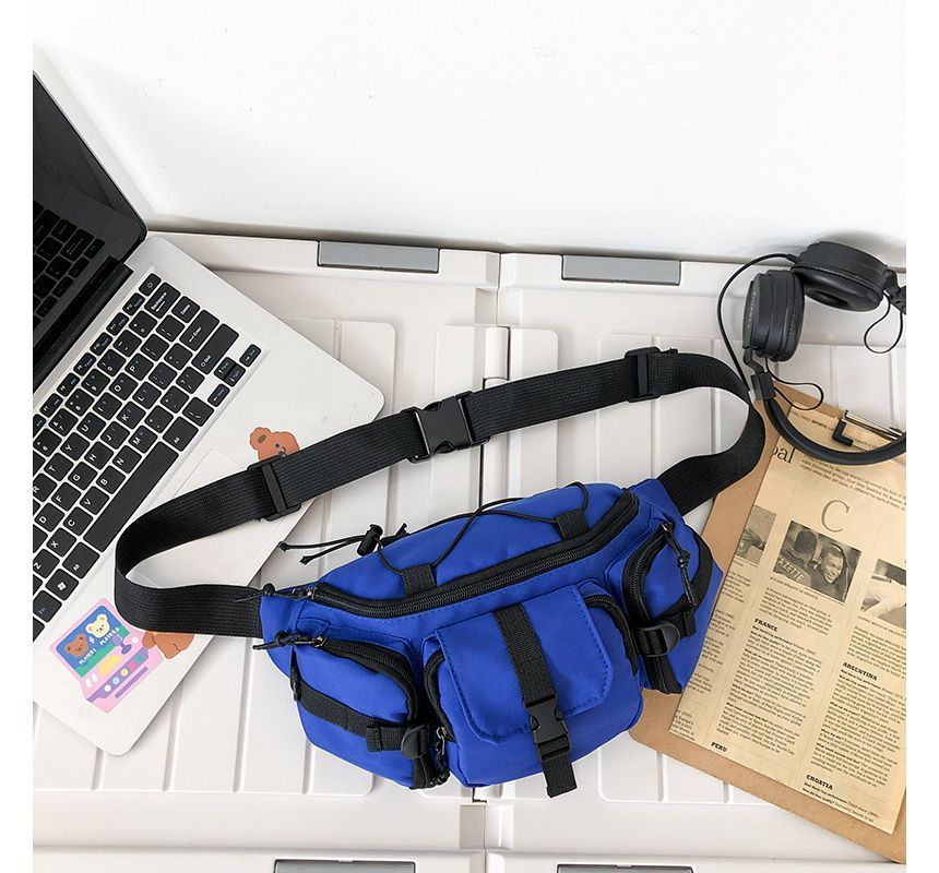 Buckled Nylon Waist Bag / Badge / Set