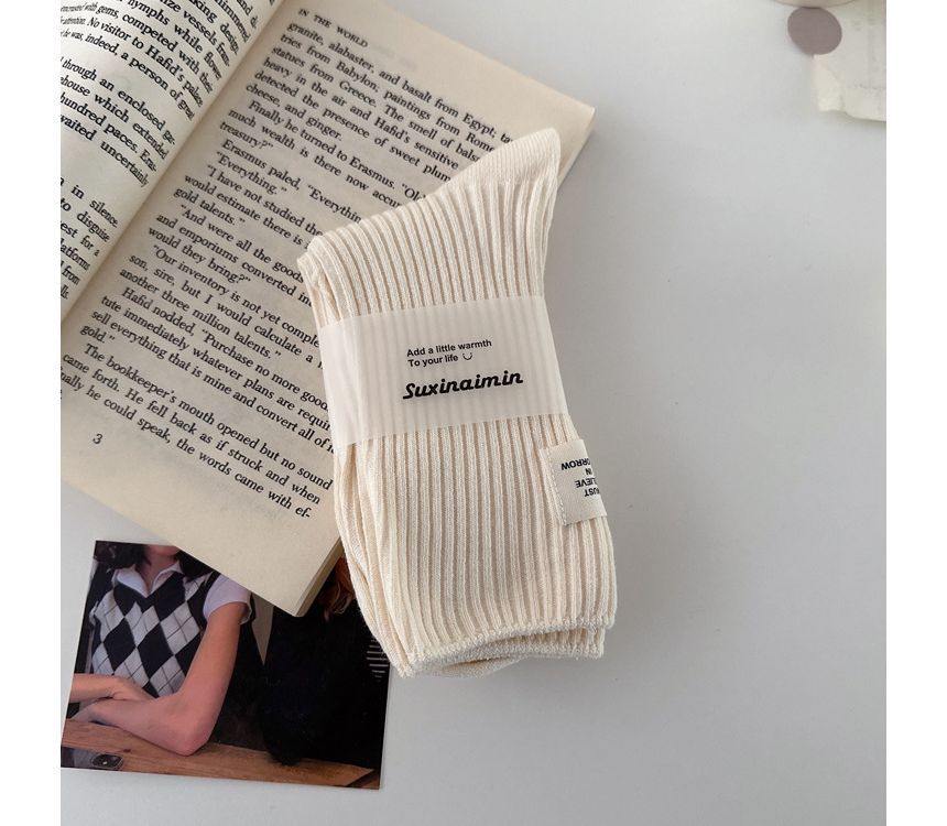 Applique Cotton Socks