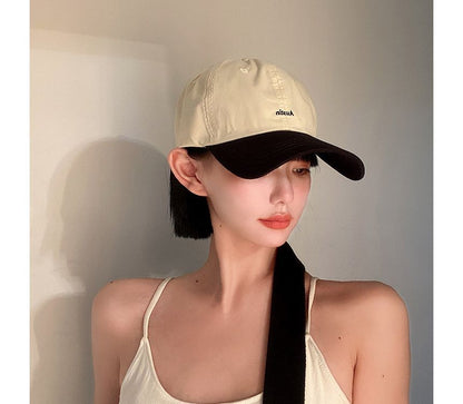 Letter Embroidered Baseball Cap