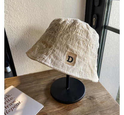 Letter Applique Bucket Hat