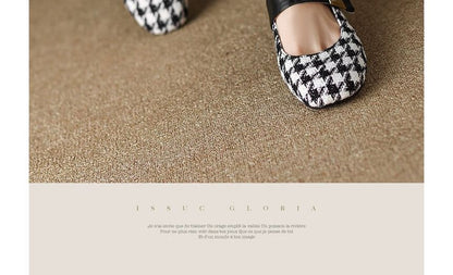 Houndstooth  Mary Jane Shoes