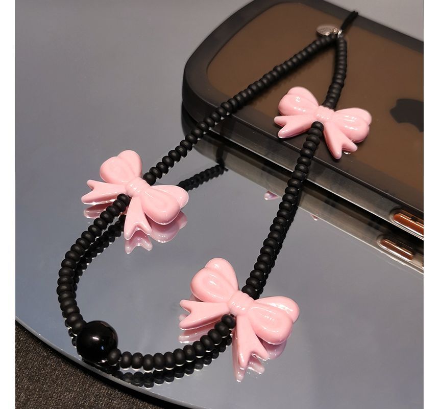 Bow Bead Phone Strap