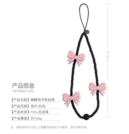 Bow Bead Phone Strap