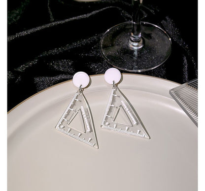 Cutout Triangle Ruler Earring