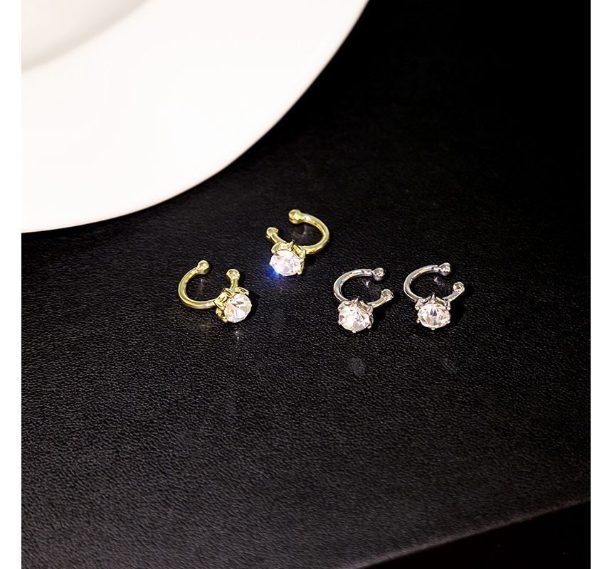 Rhinestone Geometric Alloy Earring