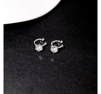 Rhinestone Geometric Alloy Earring