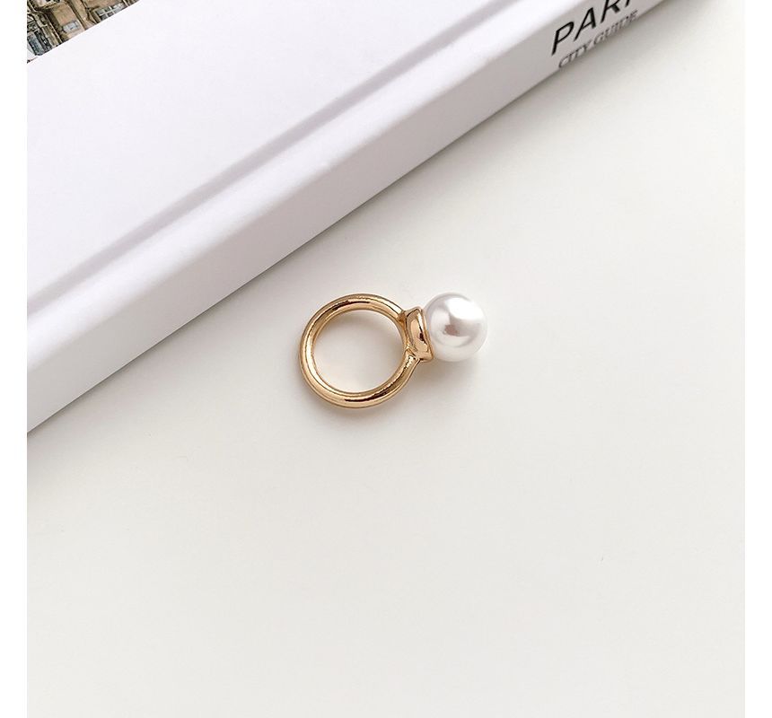 Faux Pearl Alloy Scarf Ring