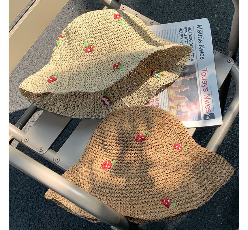 Strawberry Straw Sun Hat