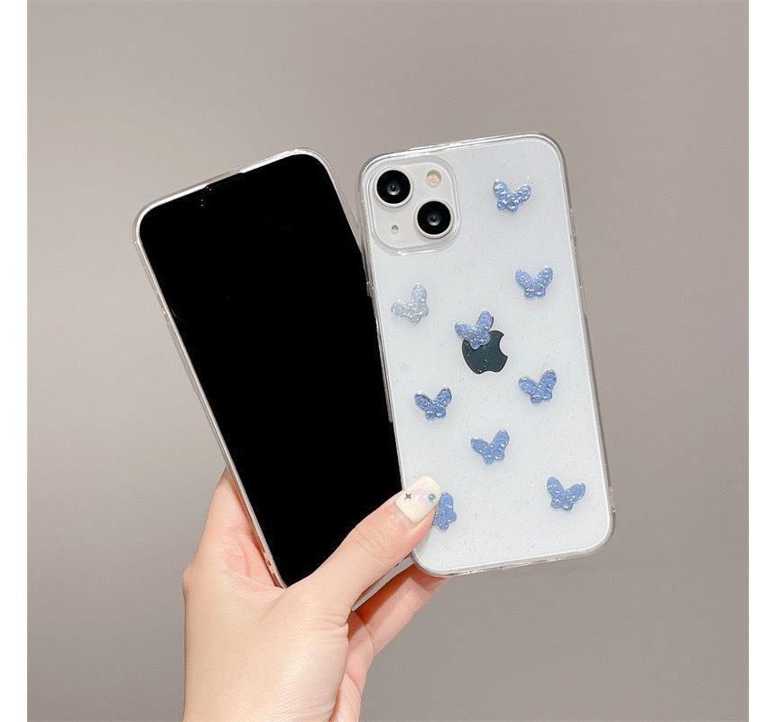 Butterfly / Heart Transparent Phone Case