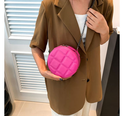 Quilted Round Crossbody Bag