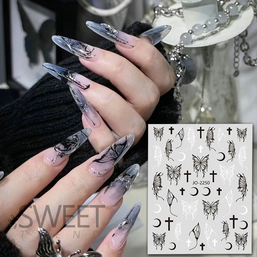 Butterfly Metallic Nail Art Stickers