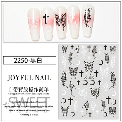 Butterfly Metallic Nail Art Stickers