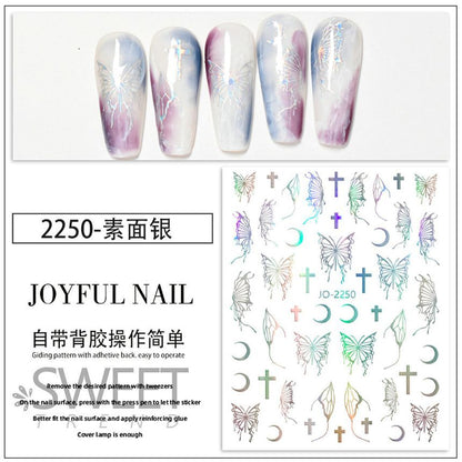 Butterfly Metallic Nail Art Stickers