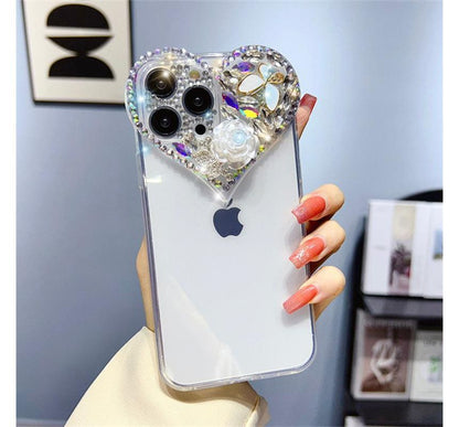 Heart Embellished Phone Case