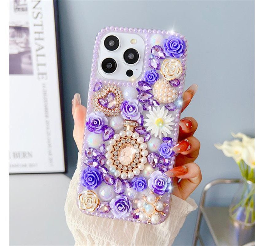 Floral Phone Case - iPhone 14 Pro Max / 14 Pro / 14 Max / 14 / 13 Pro Max / 13 Pro / 13 / 13 mini / 12 Pro Max / 12 Pro / 12 / 12 mini / 11 Pro Max / 11 Pro / 11 / SE / XS Max / XS / XR / X / 8 / 8 Plus / 7 / 7 Plus