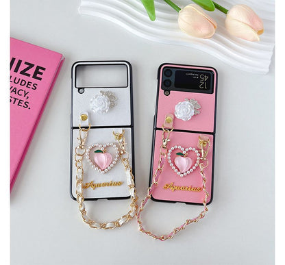 Floral Peach Phone Case - Samsung Flip