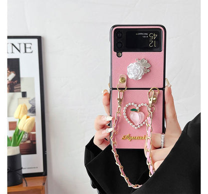 Floral Peach Phone Case - Samsung Flip