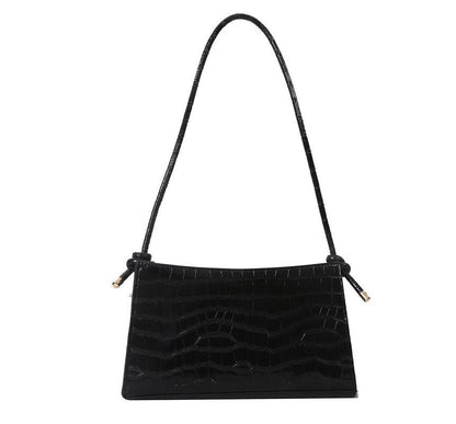 Crocodile Grain Shoulder Bag