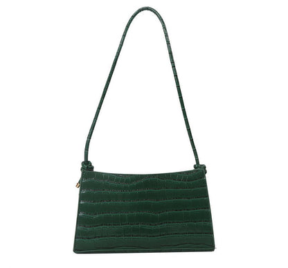 Crocodile Grain Shoulder Bag