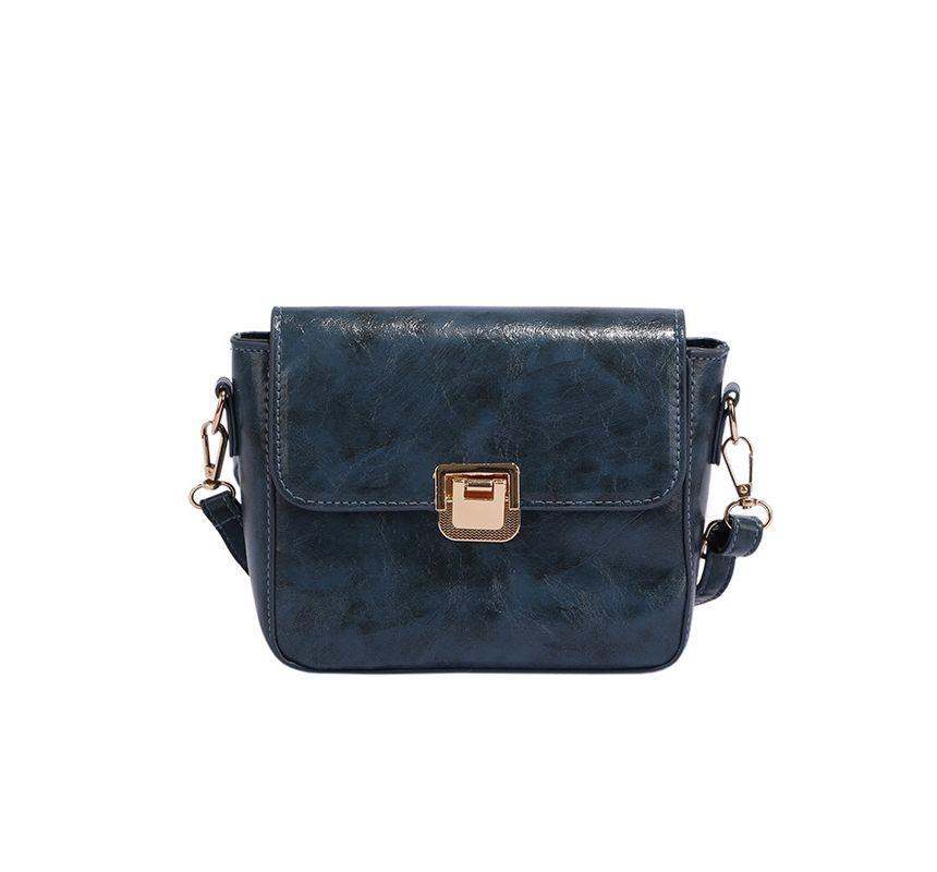 Flap Faux Leather Crossbody Bag