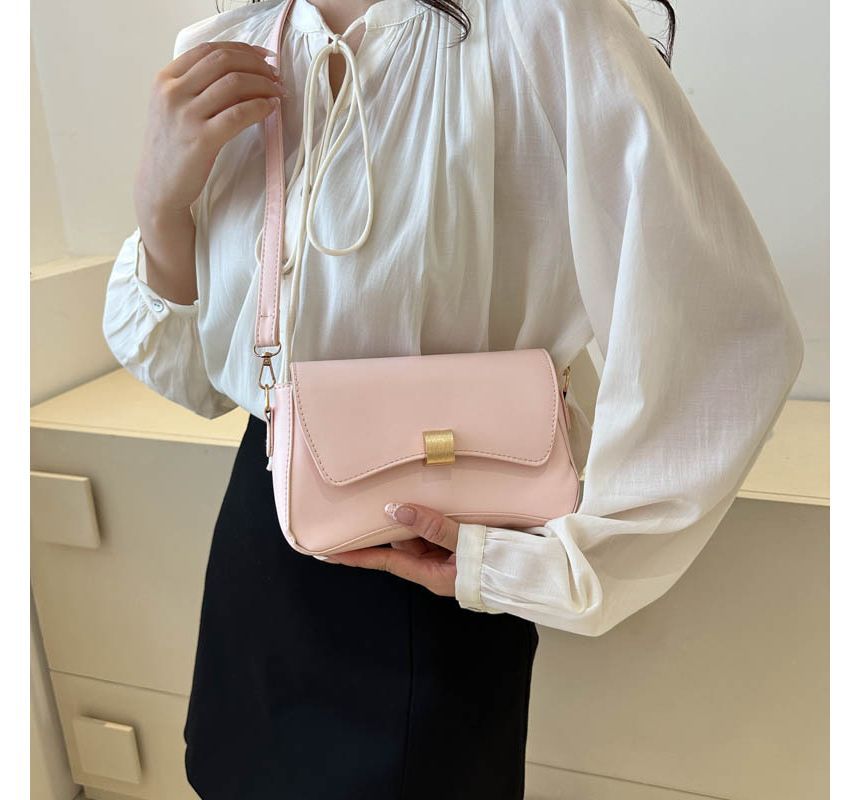 Plain Flap Shoulder Bag