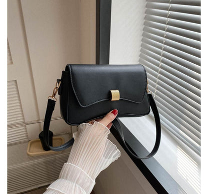 Plain Flap Shoulder Bag