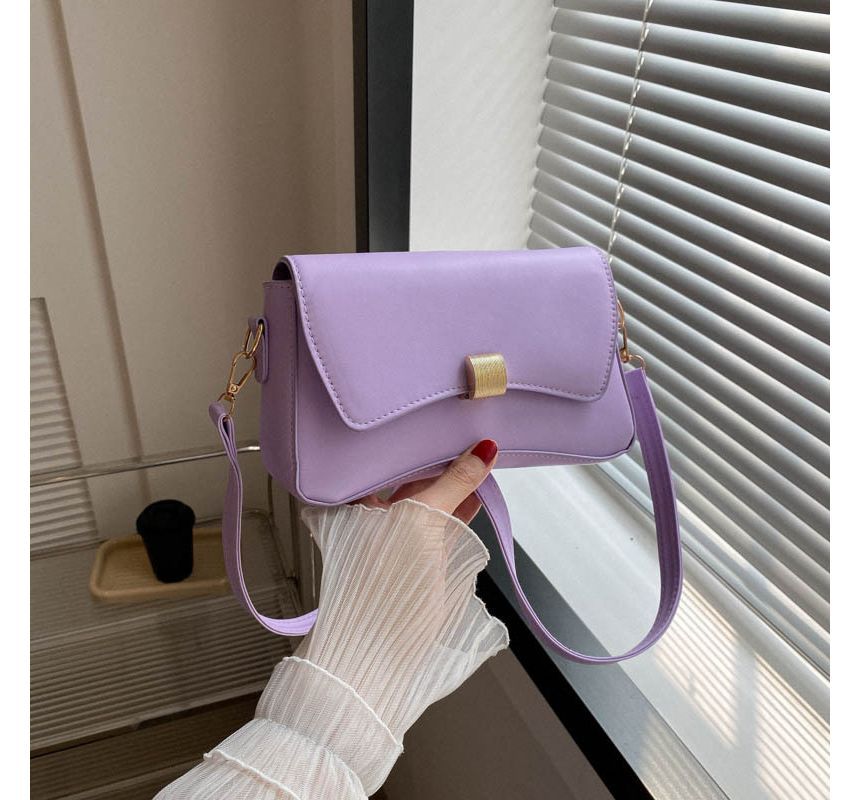 Plain Flap Shoulder Bag