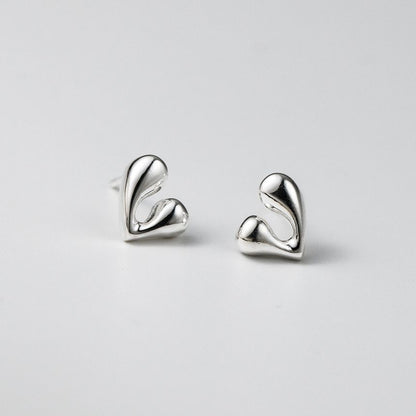 Heart Sterling Silver Stud Earring