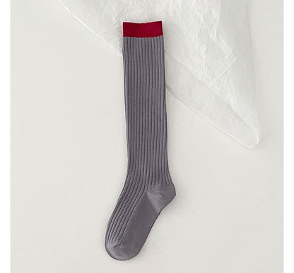 Two Tone Ribbed Socks